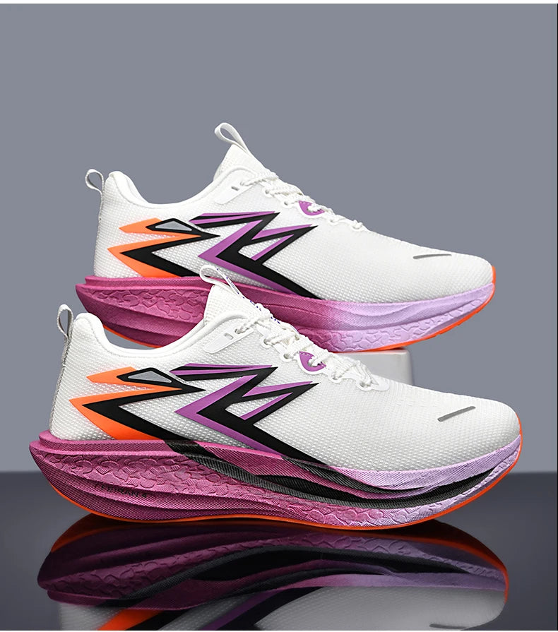 Carbon Plate Marathon Men Sports Running Shoes Air Cushion Lightweight Women Athletic Gym Sneakers Hiking Jogging Footwear