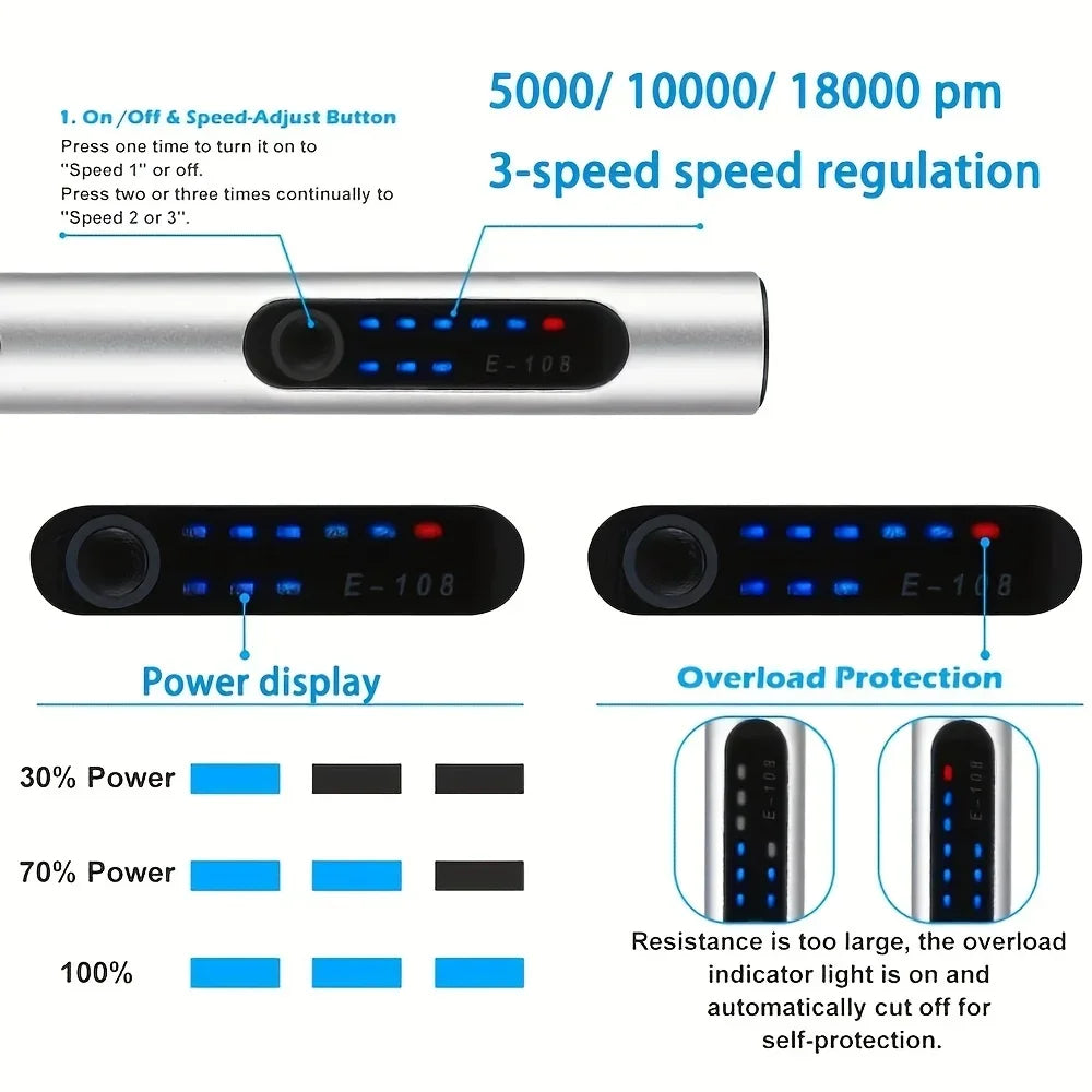 مجموعة أدوات دوارة لاسلكية بمنفذ USB من JANGKLIFE، قلم نقش للأعمال الخشبية، للمجوهرات، المعادن، الزجاج، مثقاب لاسلكي صغير