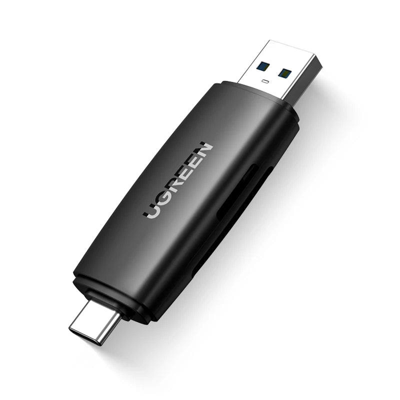 UGREEN Card Reader 4-in-1 USB3.0/USB-C SD Micro SD TF CF MS Compact Flash Card Adapter for Laptop PC Multi OTG Smart Card Reader