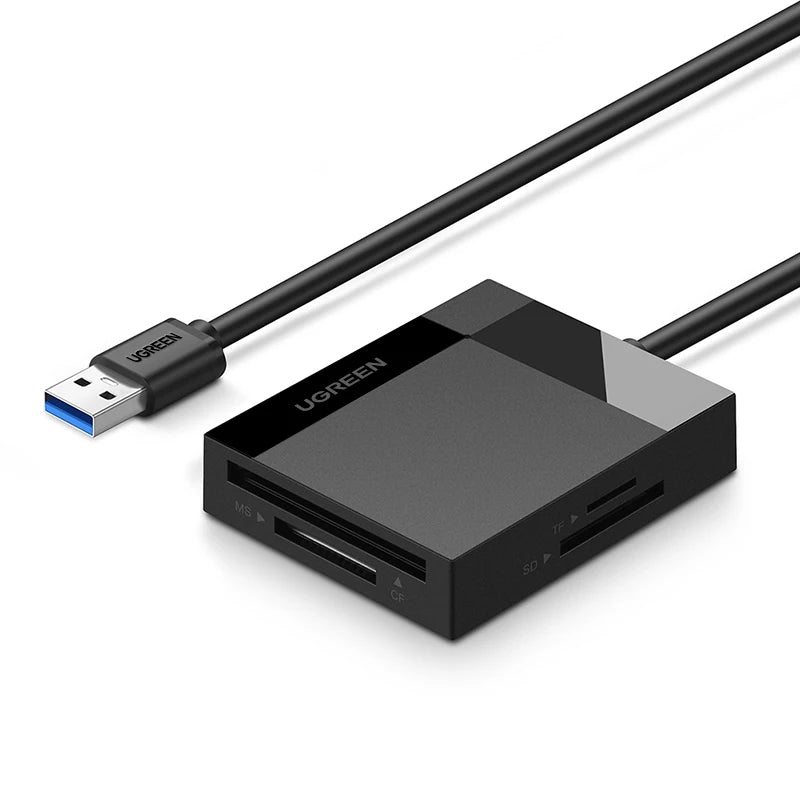 UGREEN Card Reader 4-in-1 USB3.0/USB-C SD Micro SD TF CF MS Compact Flash Card Adapter for Laptop PC Multi OTG Smart Card Reader