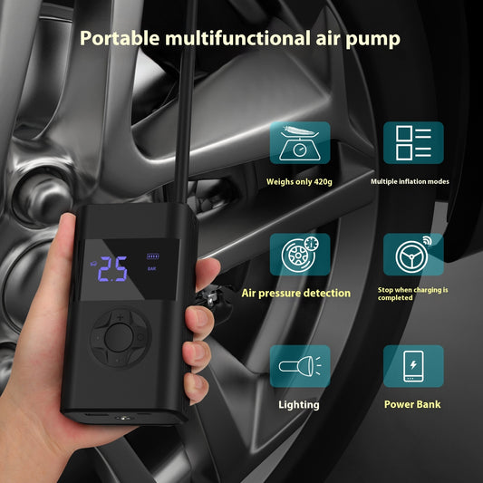 Portable Intelligent Electric Air Pump – 150 PSI, 4000mAh Battery, Lighting & USB Power Bank