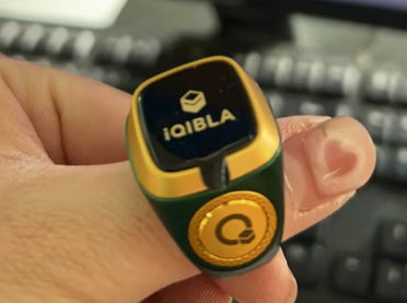 iQIBLA Smart Zikr Ring – Bluetooth Tasbih Counter with OLED Display & Prayer Time Reminder