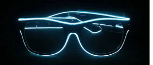 EL Luminous LED Party Glasses – Multicolor Flashing Light-Up Eyewear (Wired/Wireless)