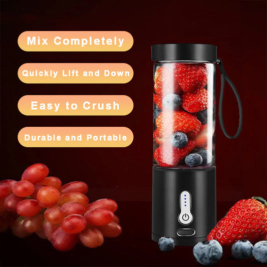 Portable Rechargeable Blender – 530ML – Type-C USB – 6 Blades – For Shakes, Smoothies & Ice Crushing
