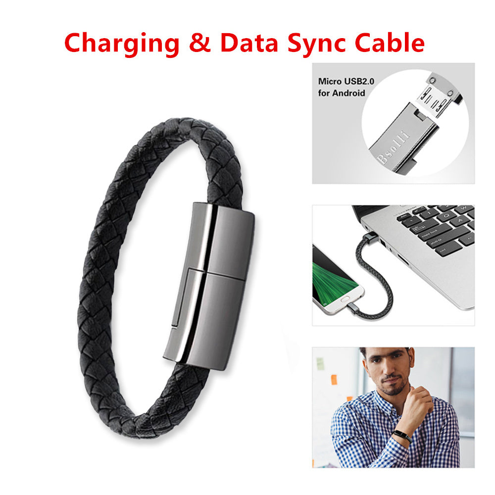Bracelet Charger – USB Charging Cable Bracelet for iPhone, Android & USB-C Devices