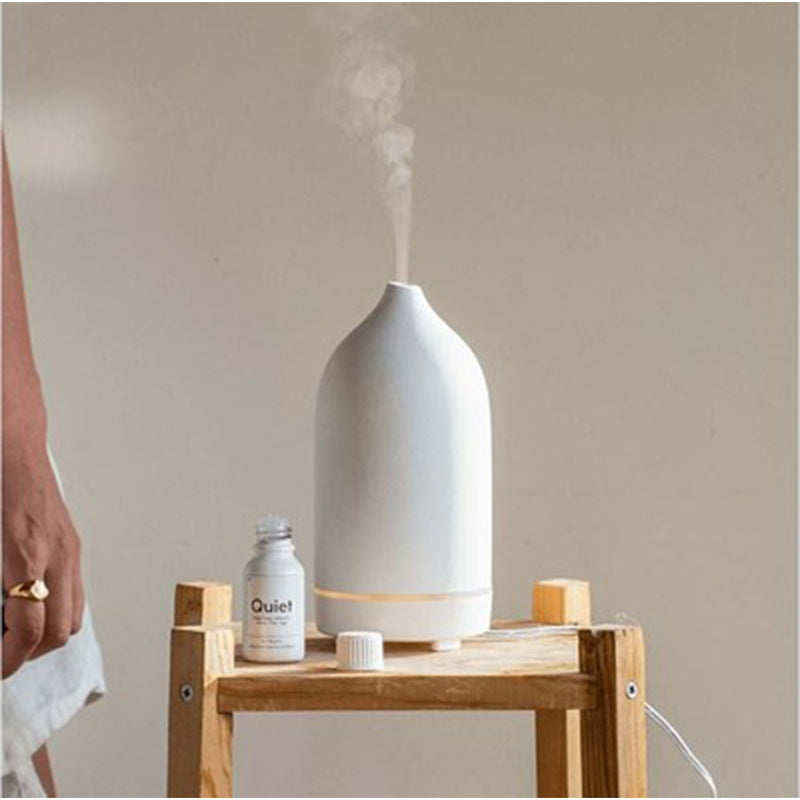 Air Humidifier Ceramic Aroma Diffuser – 5 Colors, 100ml Ultrasonic Essential Oil Diffuser