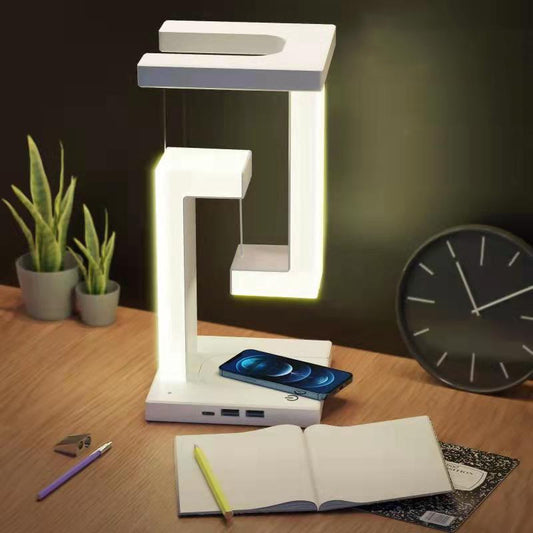 Creative Smartphone Wireless Charging Suspension Table Lamp – Magnetic Floating Design