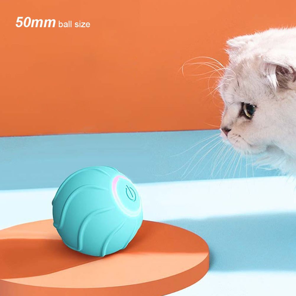 Interactive Automatic Bouncing Cat Toy Ball – USB Rechargeable Jumping Ball for Indoor Kittens & Cats